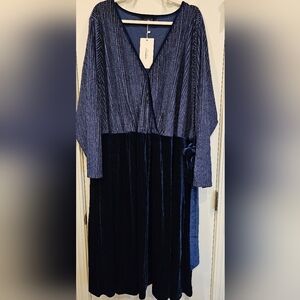134 - Elegant Navy "Velvet" Women's Dress